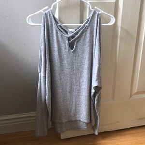 Cold Shoulder Criss Cross Long Sleeve